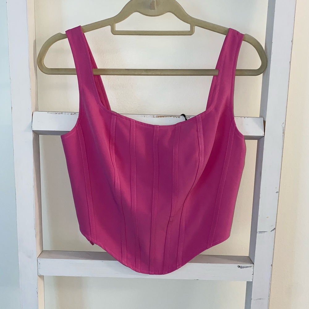Sincerely Jules Pink Bustier Tank Top
